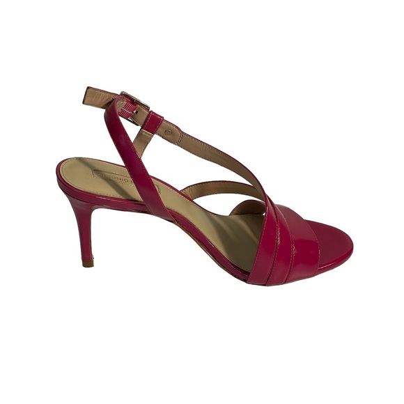 Antonio Melani Hot Pink Patent Leather Strappy Slingback Heels Sandals Sz 7.5 - Picture 3 of 10